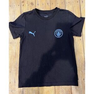 Puma Manchester City Youth Small Training Shirt Black Premier League Soccer